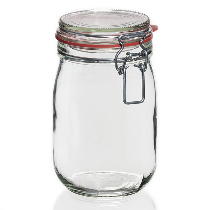 1 Litre – Clip Top Storage Jar