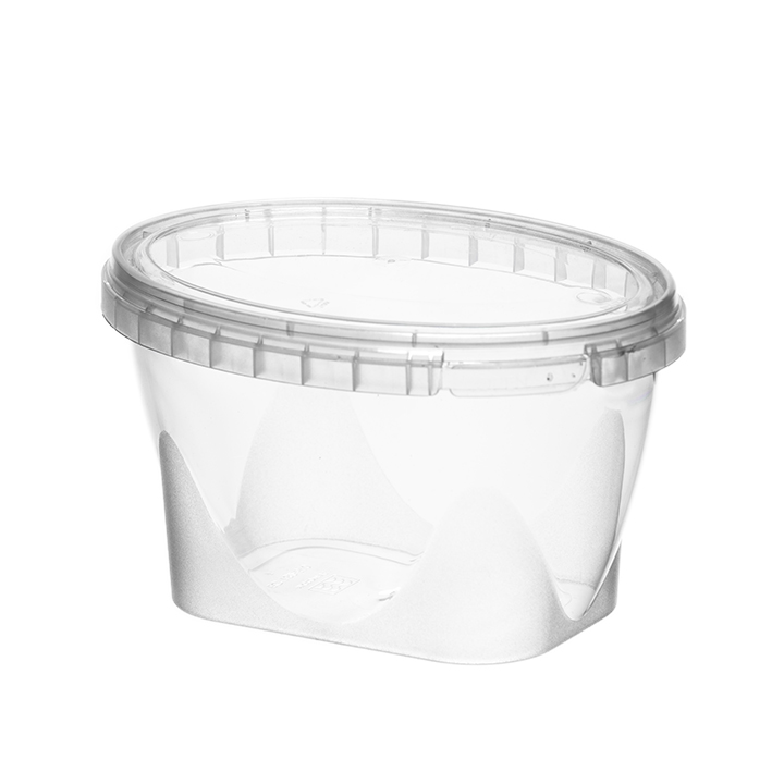 510ml – Oval Plastic Tub and Lid