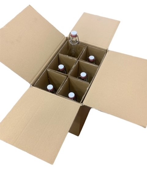 Box of 6 1 Litre Clip Top Bottles